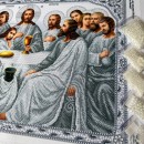 Срібна Тайна вечеря з бісером та камінням